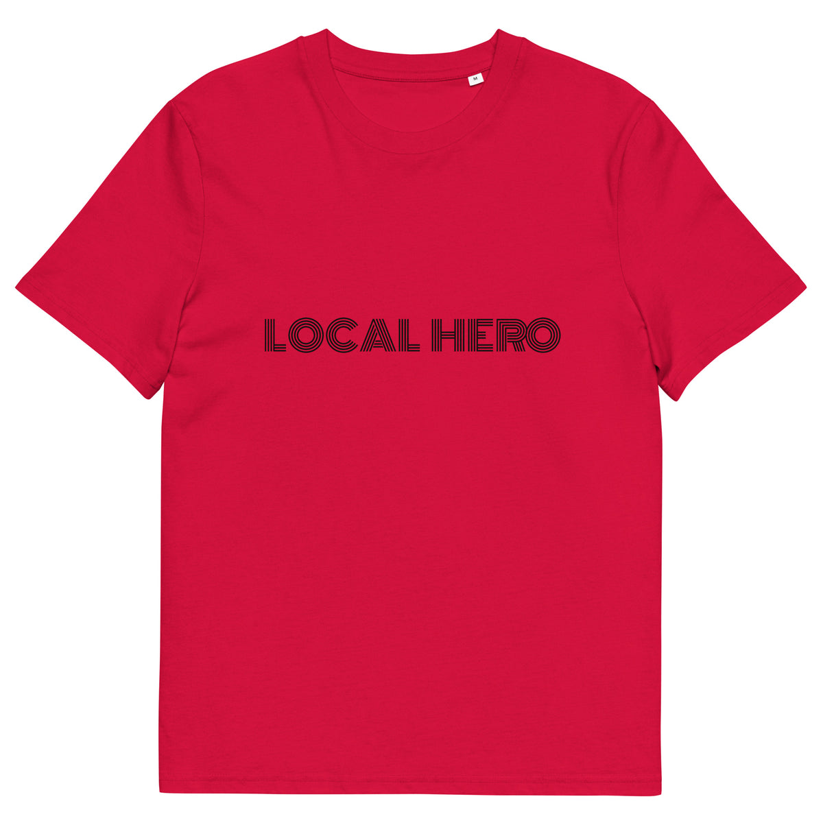 Local Hero T-Shirt mit Streetwear-Schriftzug, Rot, Vorderansicht