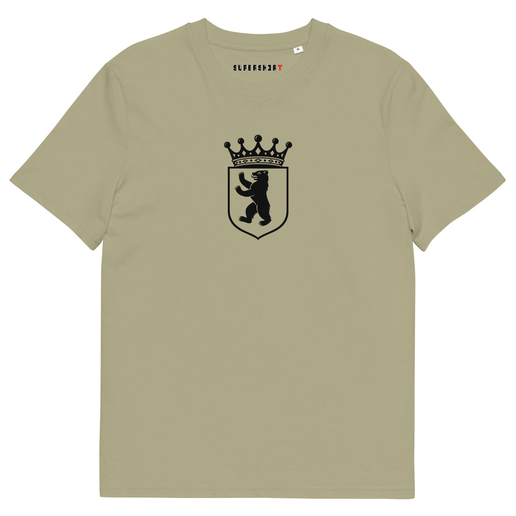 Berlin bear (Berlin Bär) organic cotton T-shirt, Sage, front view