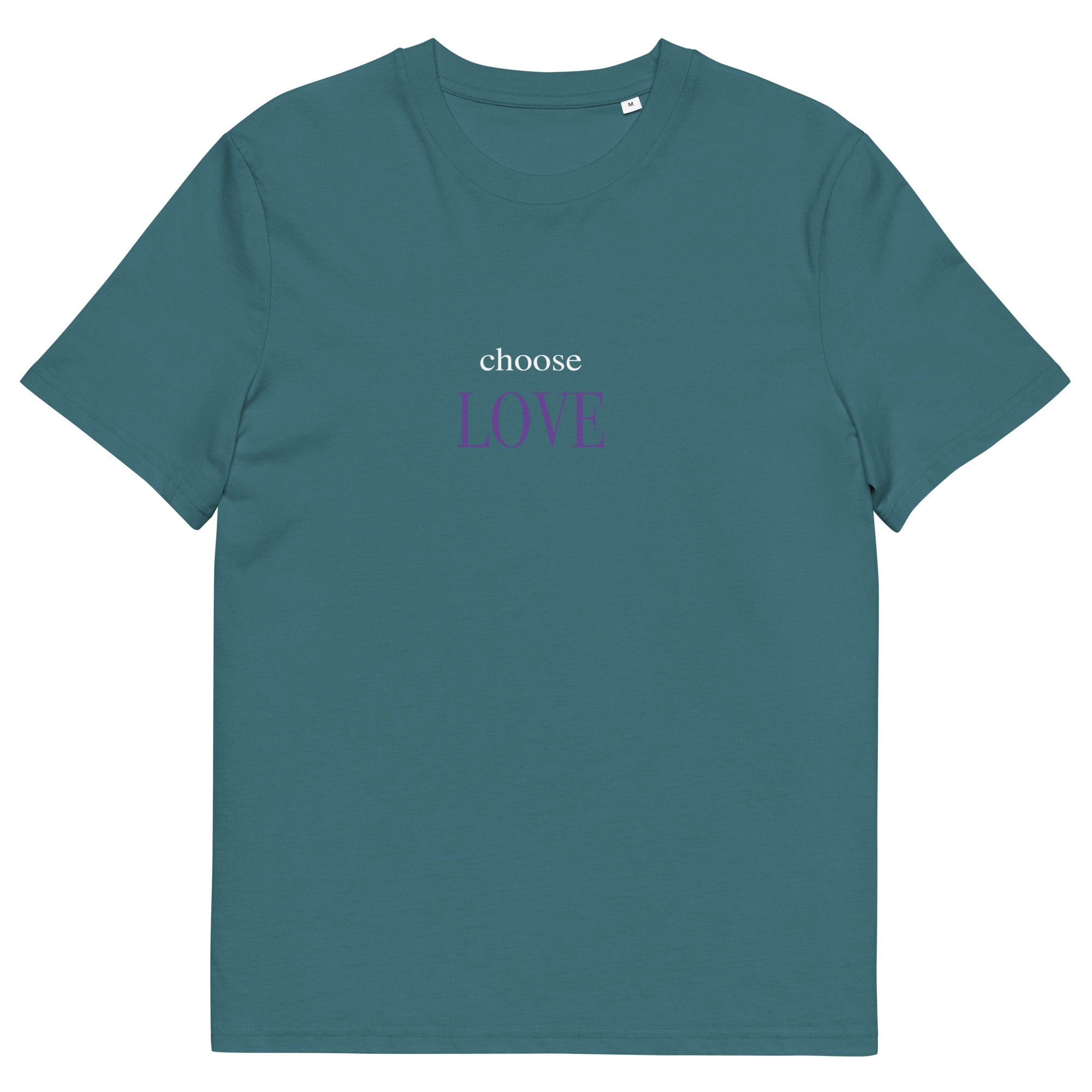 Choose Love T-Shirt mit Schriftzug, Stargazer, Vorderansicht