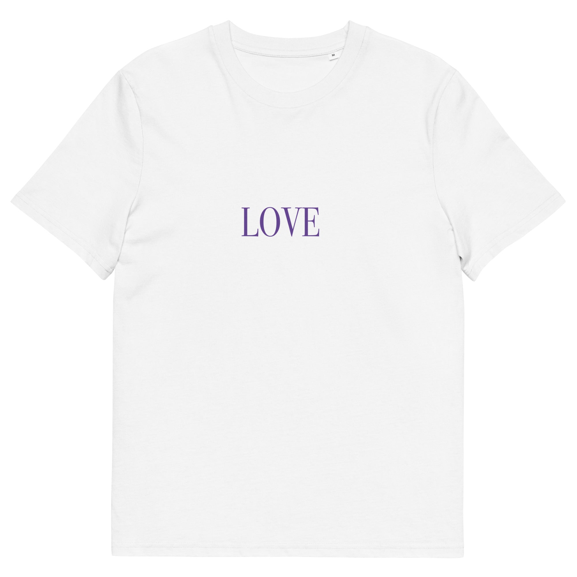 Choose Love T-Shirt mit Schriftzug, Weiß, Vorderansicht