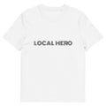 Local Hero T-Shirt mit Streetwear-Schriftzug, Weiß, Vorderansicht
