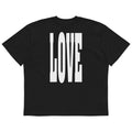 LOVE-Typography-Oversized-T-Shirt, Schwarz, Vorderansicht