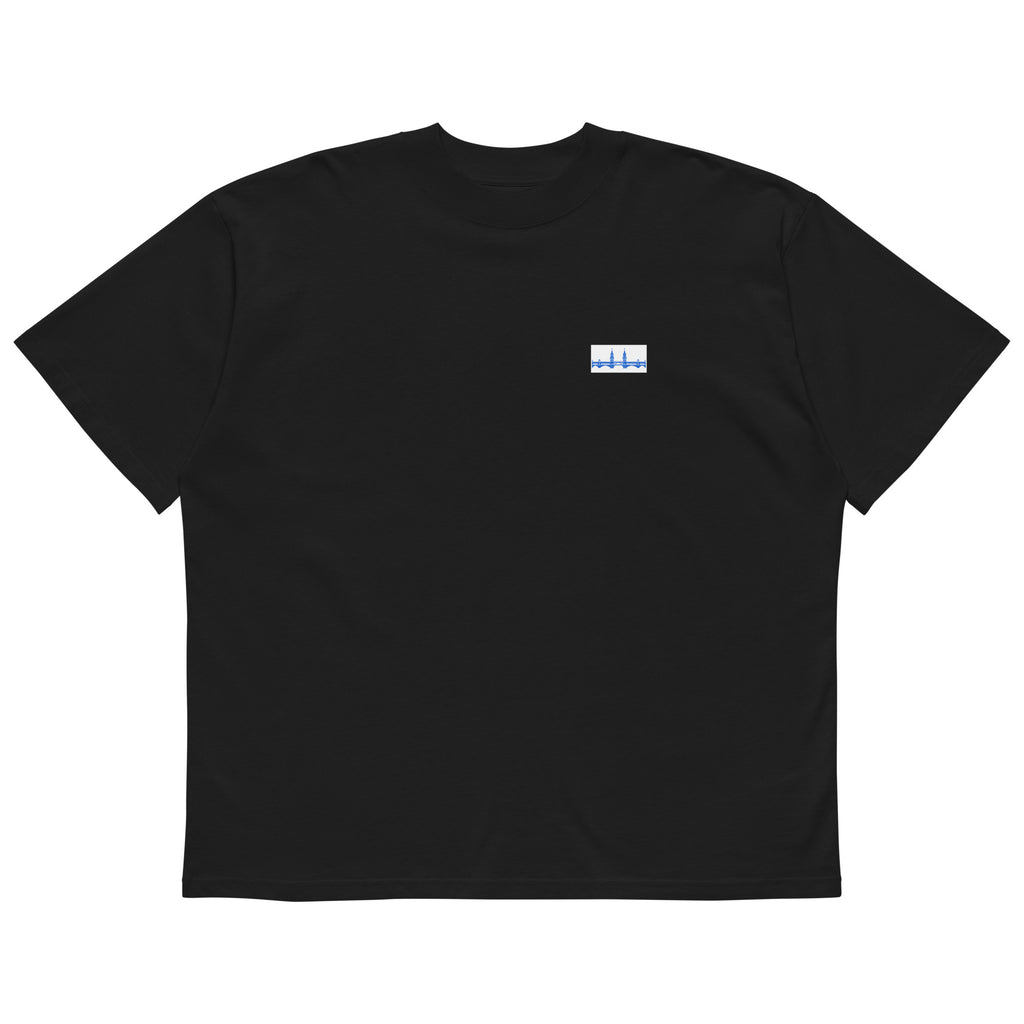 Berlin Oberbaumbrücke Oversized-T-Shirt, Schwarz, Vorderansicht
