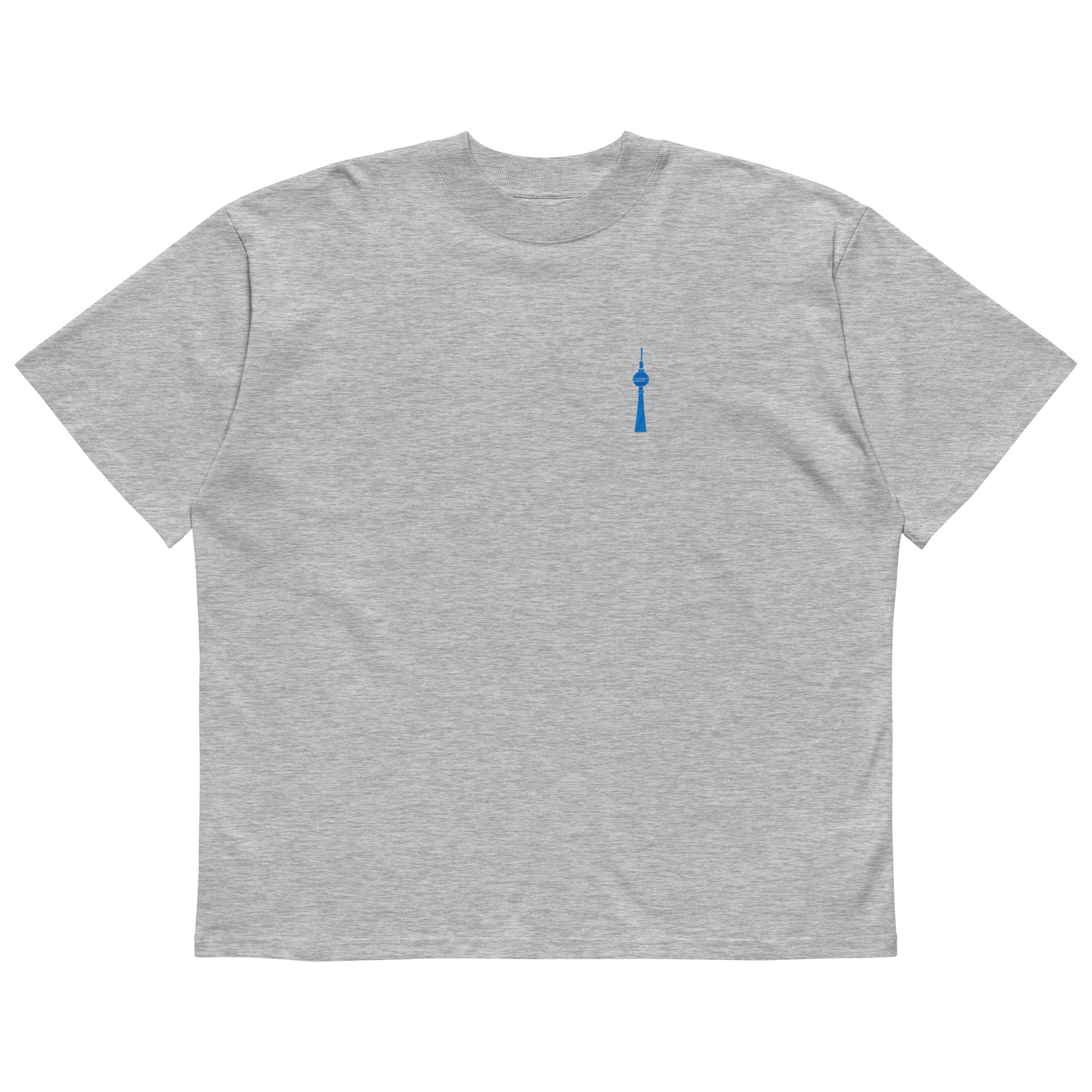 Berlin Fernsehturm Oversized T-Shirt, Graumeliert, Vorderansicht