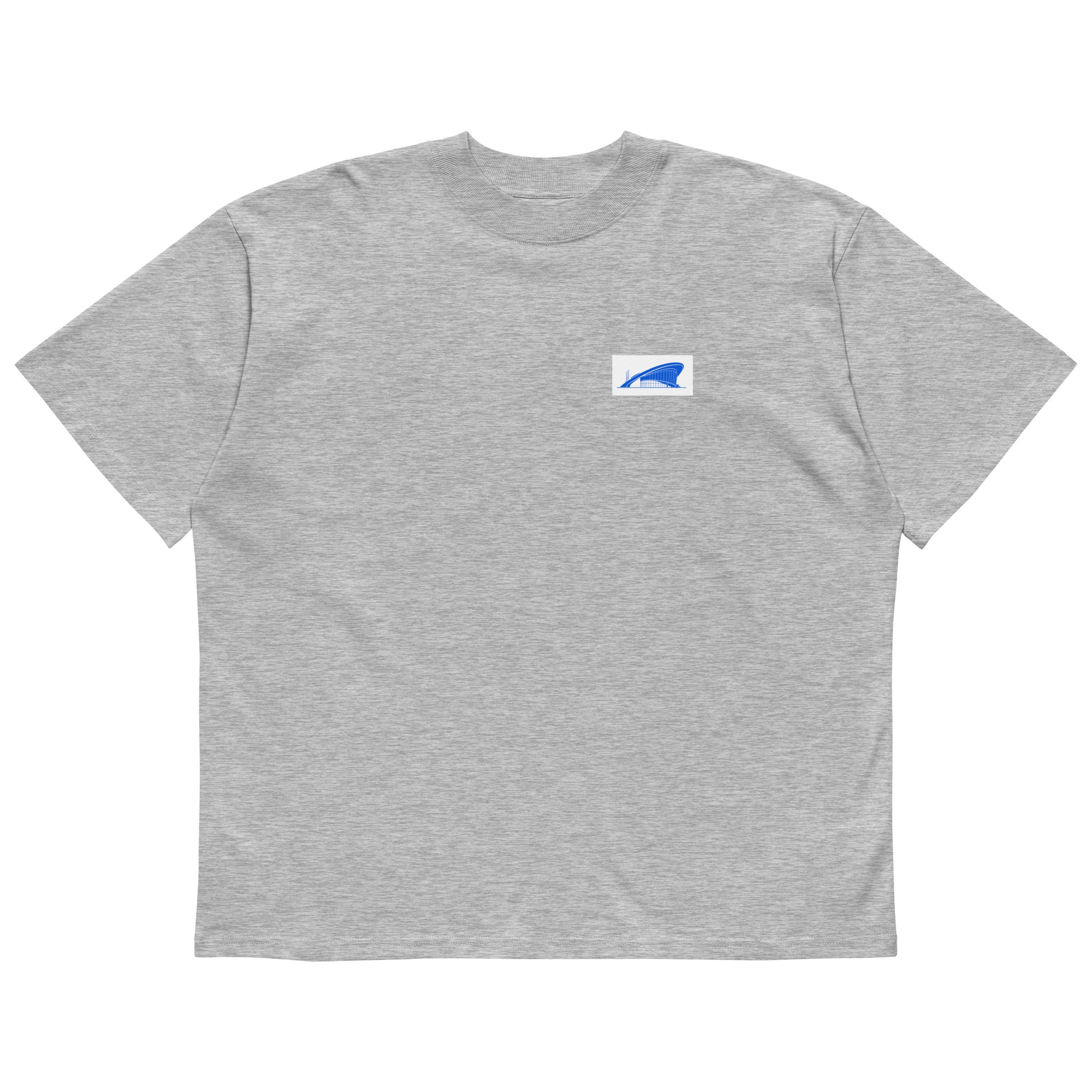Berlin Kongresshalle Oversized-T-Shirt, Graumeliert, Vorderansicht