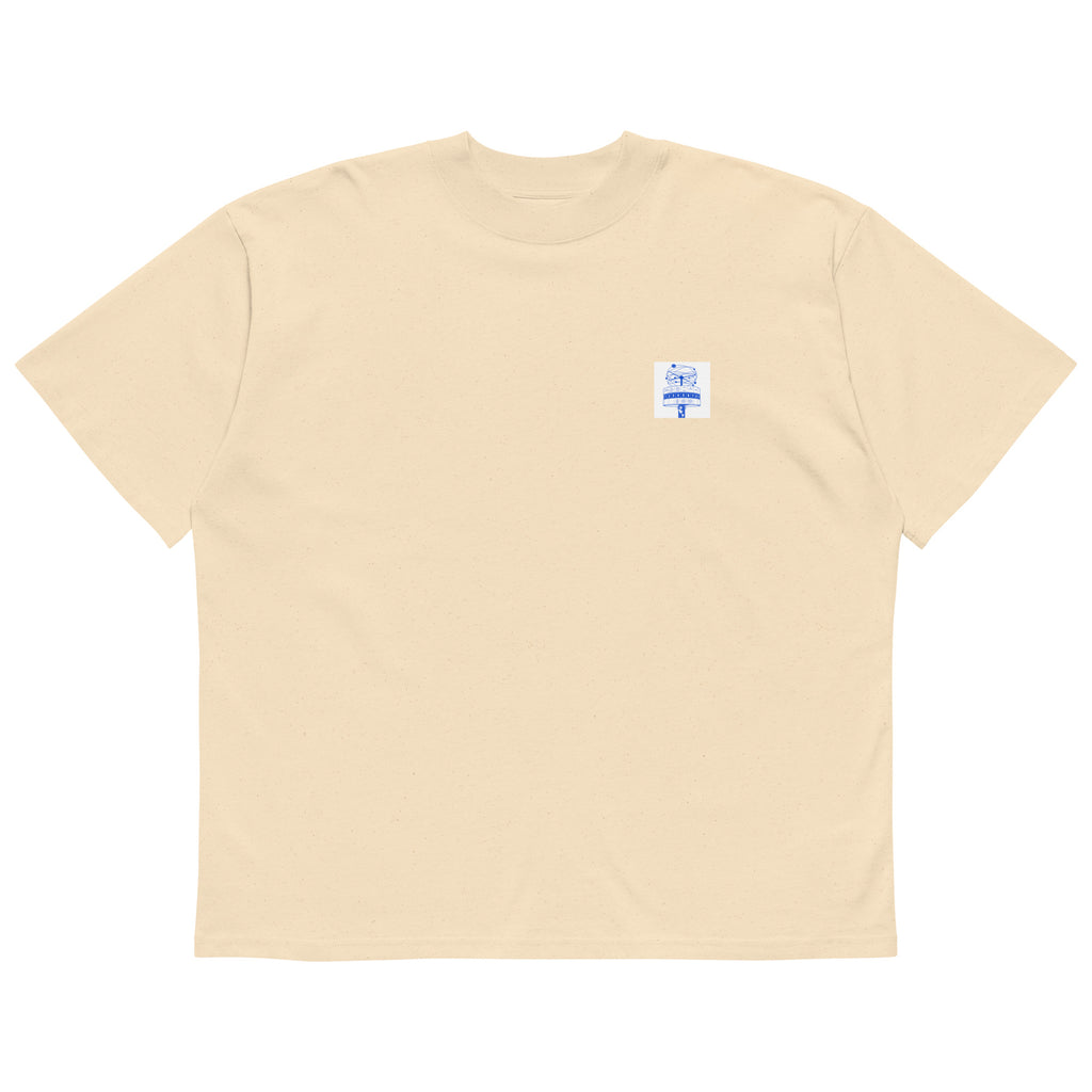 Berlin Alexanderplatz T-shirt with World Clock (Weltzeituhr) print, Natural, front view