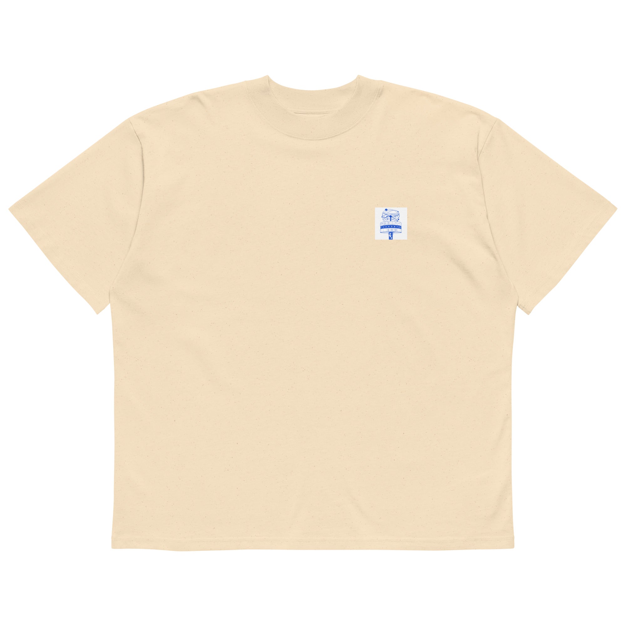 Berlin Alexanderplatz T-shirt with World Clock (Weltzeituhr) print, Natural, front view