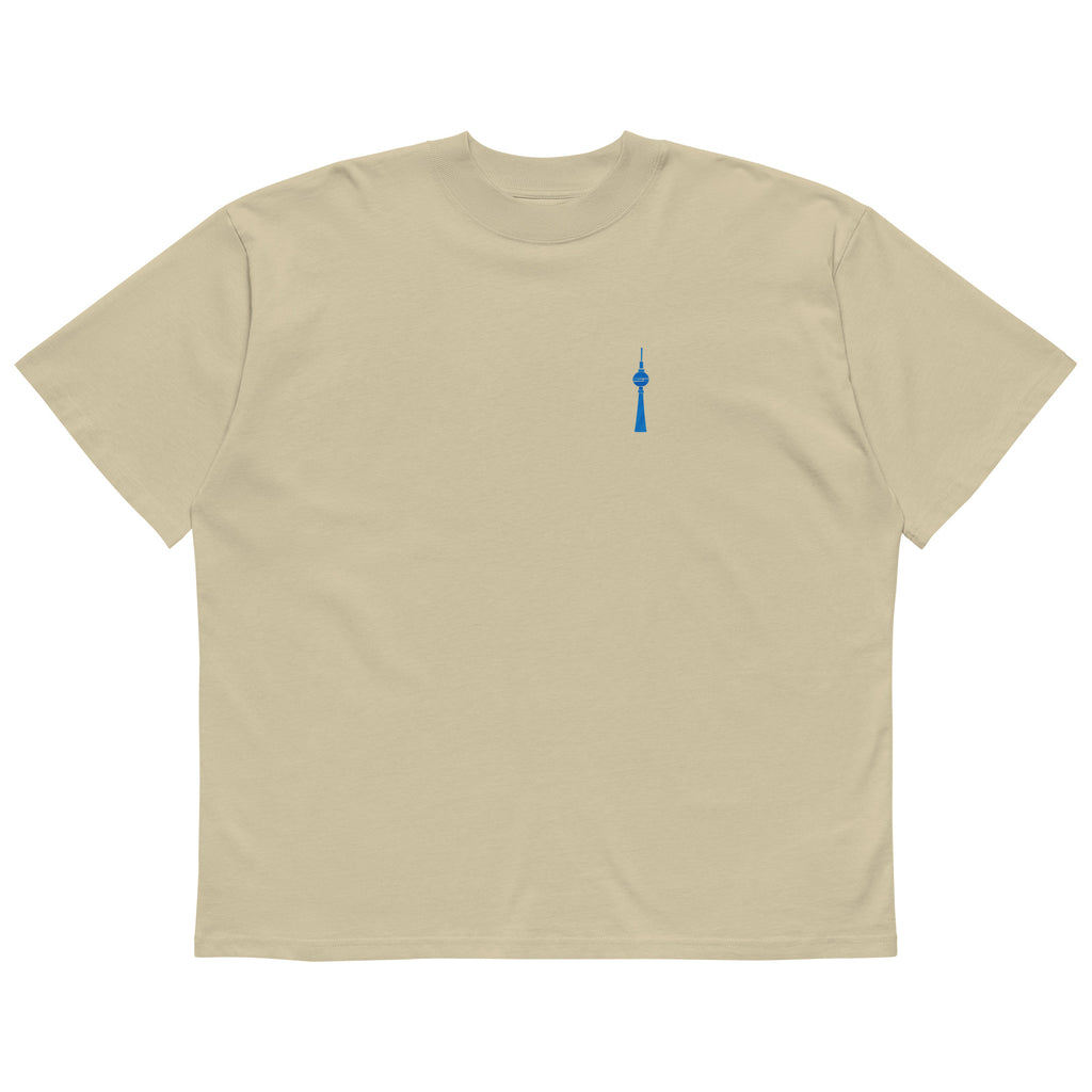 Berlin Fernsehturm Oversized T-Shirt, Stone, Vorderansicht