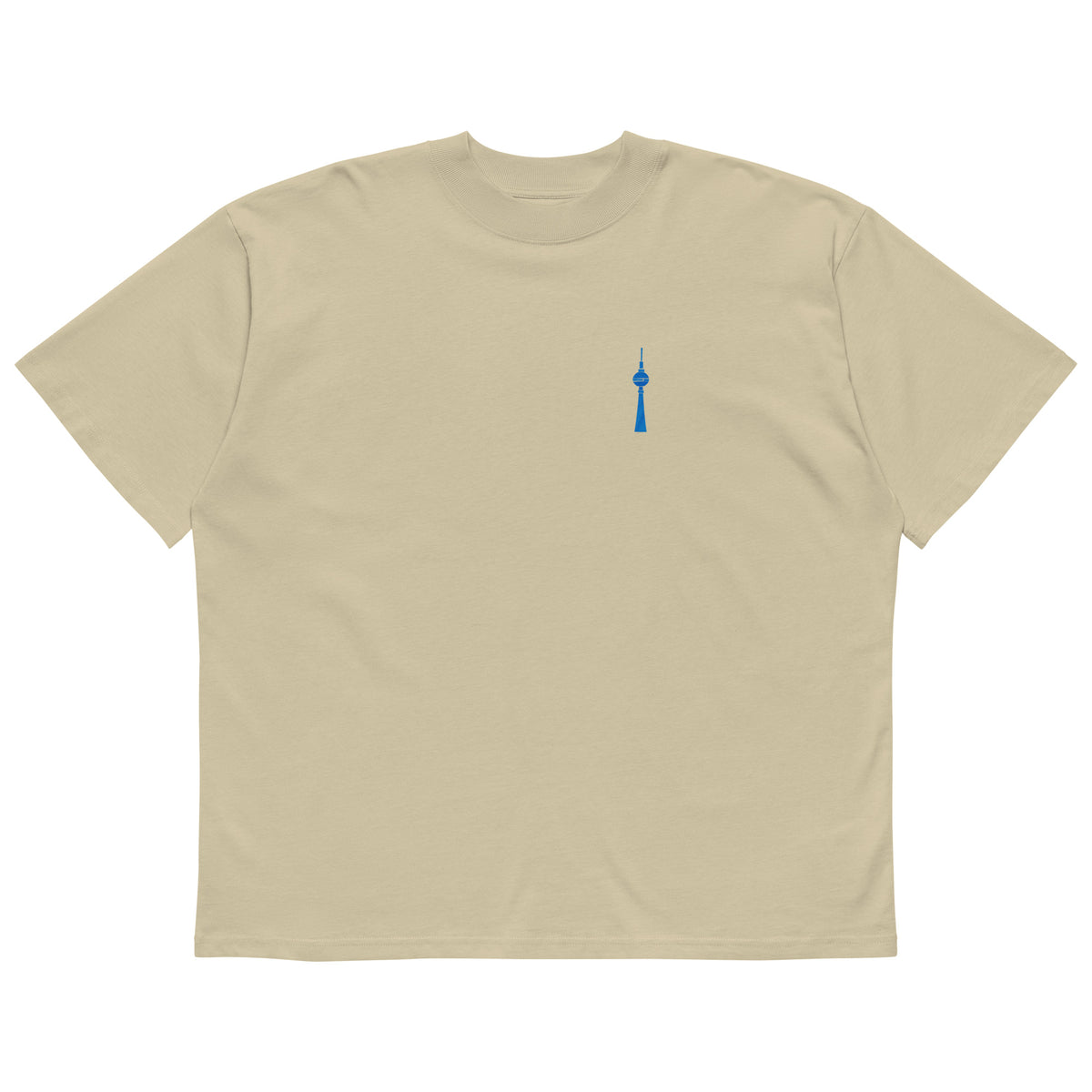Berlin Fernsehturm Oversized T-Shirt, Stone, Vorderansicht