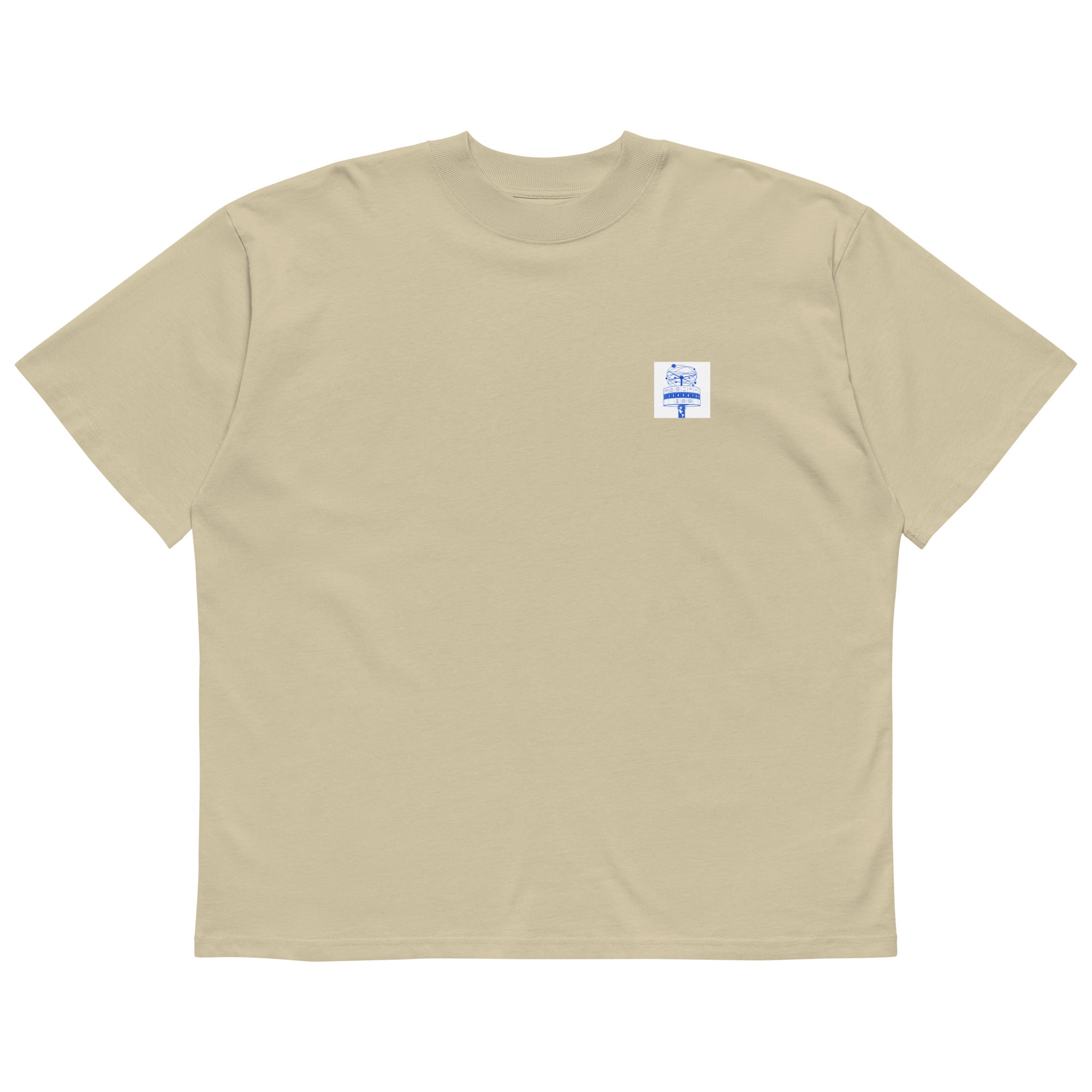 Berlin Alexanderplatz T-shirt with World Clock (Weltzeituhr) print, Stone, front view