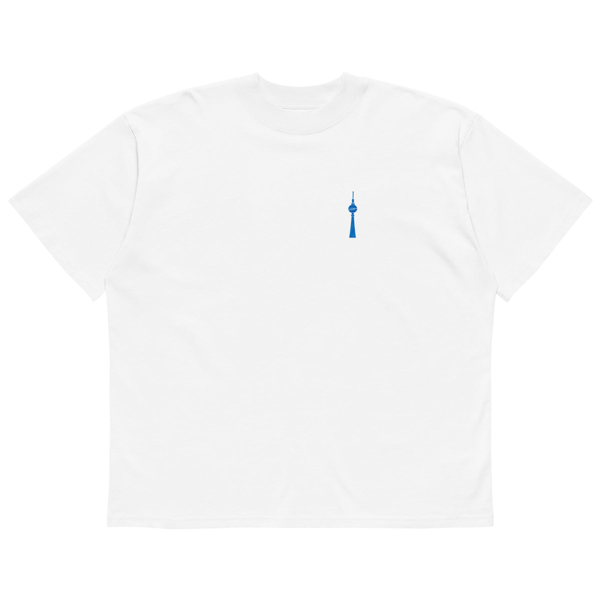 Berlin Fernsehturm Oversized T-Shirt, Weiß, Vorderansicht