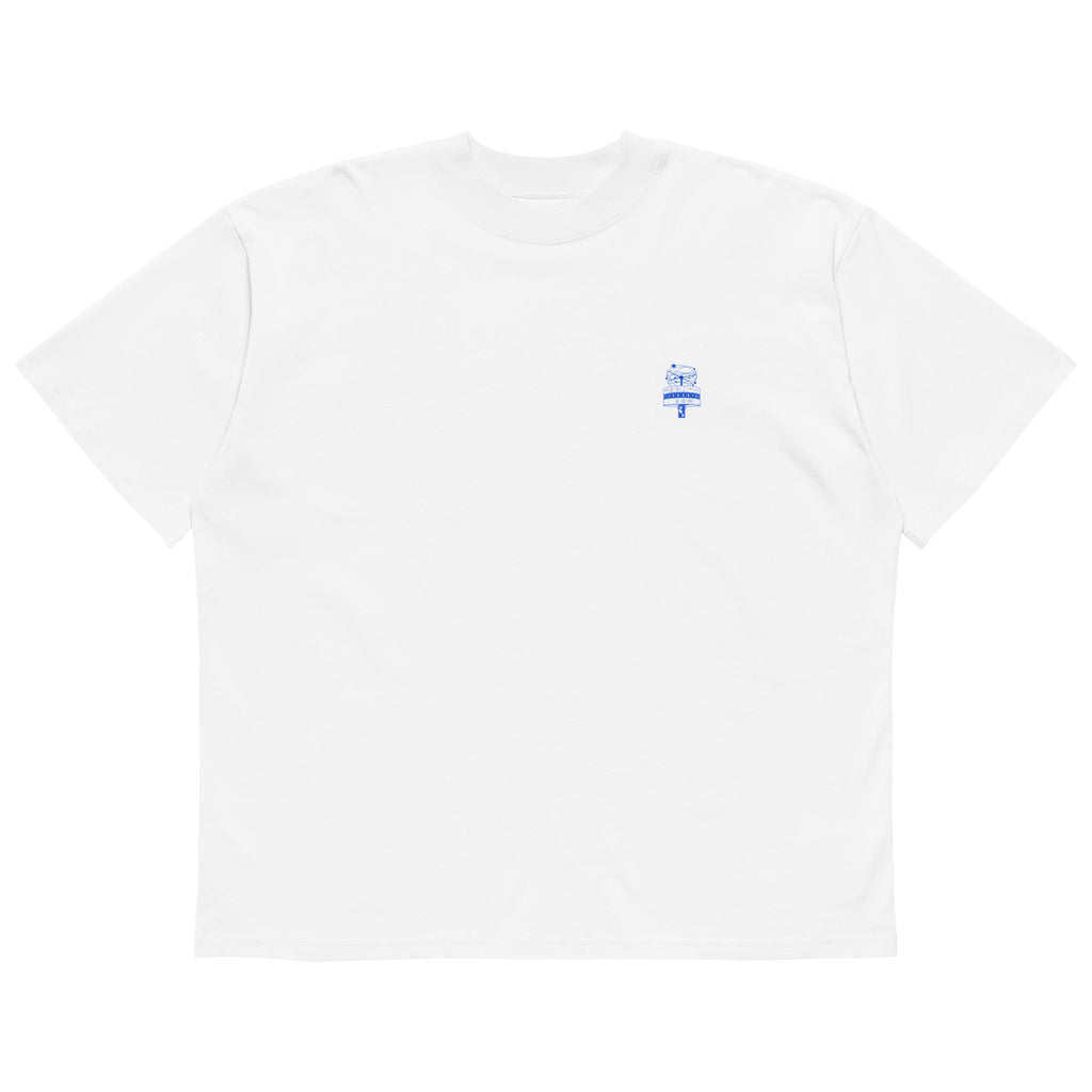 Berlin Alexanderplatz T-shirt with World Clock (Weltzeituhr) print, White, front view