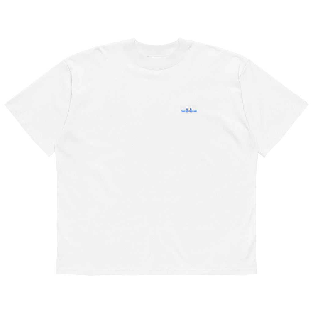 Berlin Oberbaumbrücke Oversized-T-Shirt, Weiß, Vorderansicht