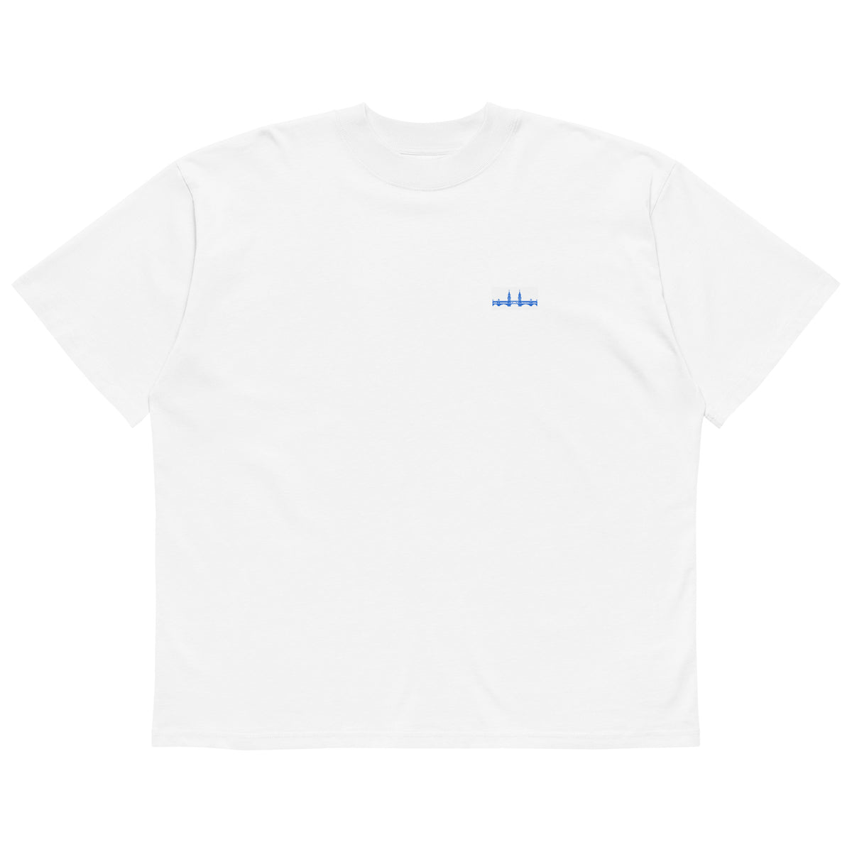 Berlin Oberbaumbrücke Oversized-T-Shirt, Weiß, Vorderansicht