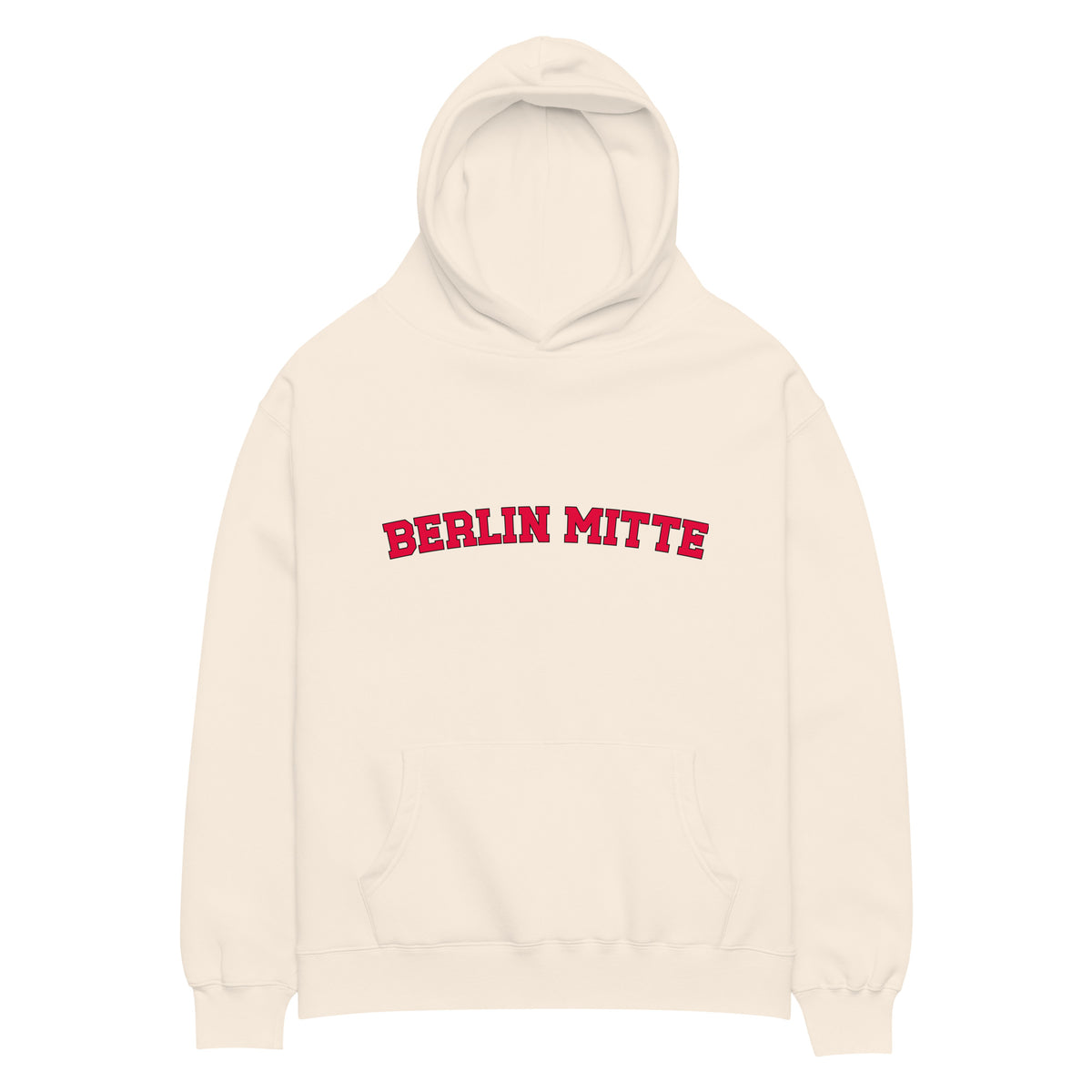 Berlin Mitte Oversized-Hoodie, Bone, Vorderansicht