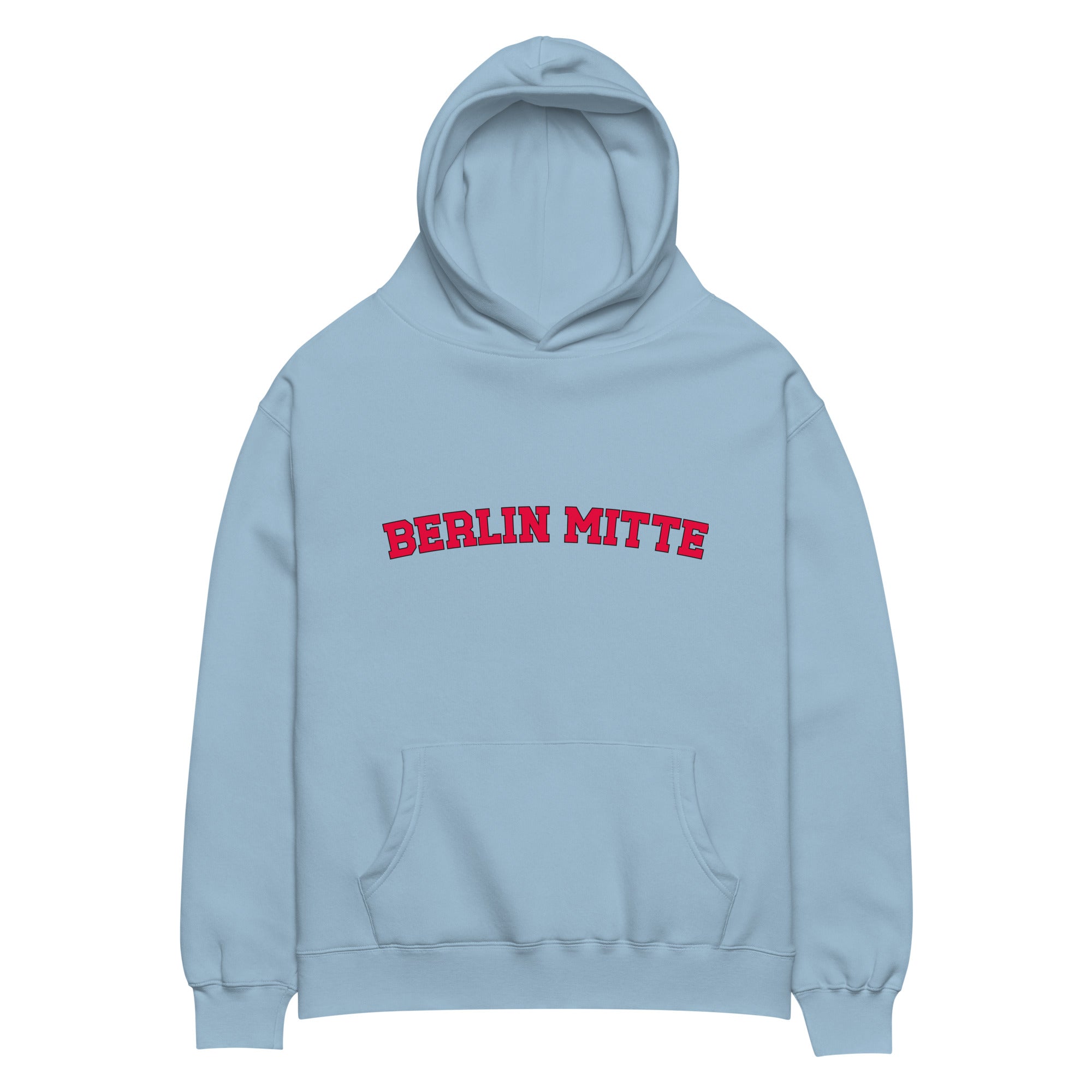Berlin Mitte Oversized-Hoodie, Carolina Blue, Vorderansicht