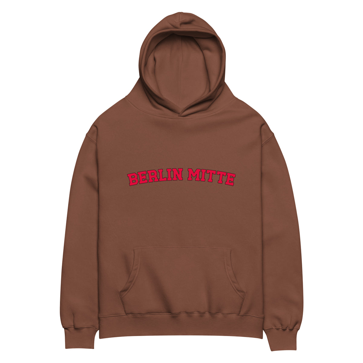 Berlin Mitte Oversized-Hoodie, Chestnut, Vorderansicht