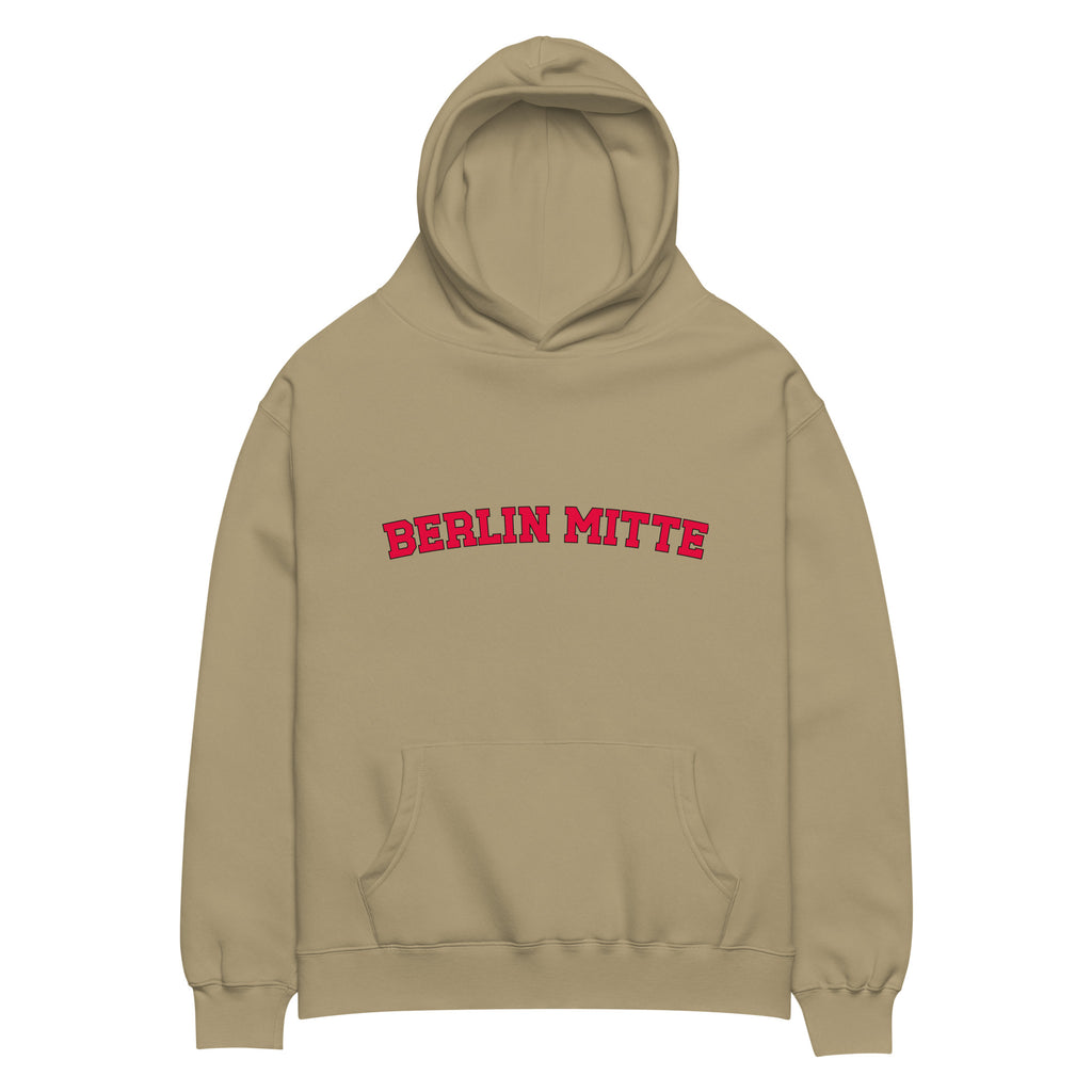 Berlin Mitte Oversized-Hoodie, Sand, Vorderansicht