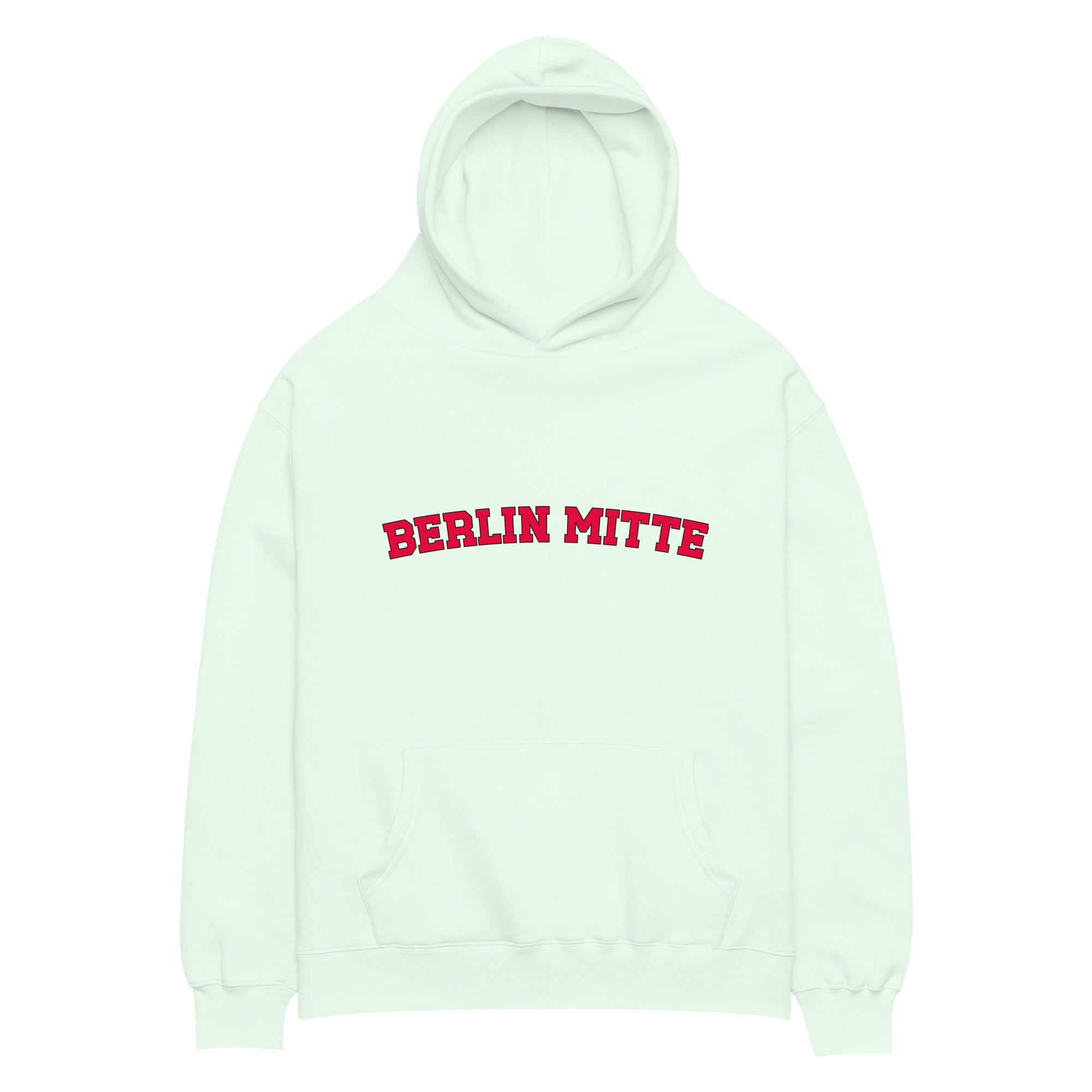 Berlin Mitte Oversized-Hoodie, Seafoam, Vorderansicht