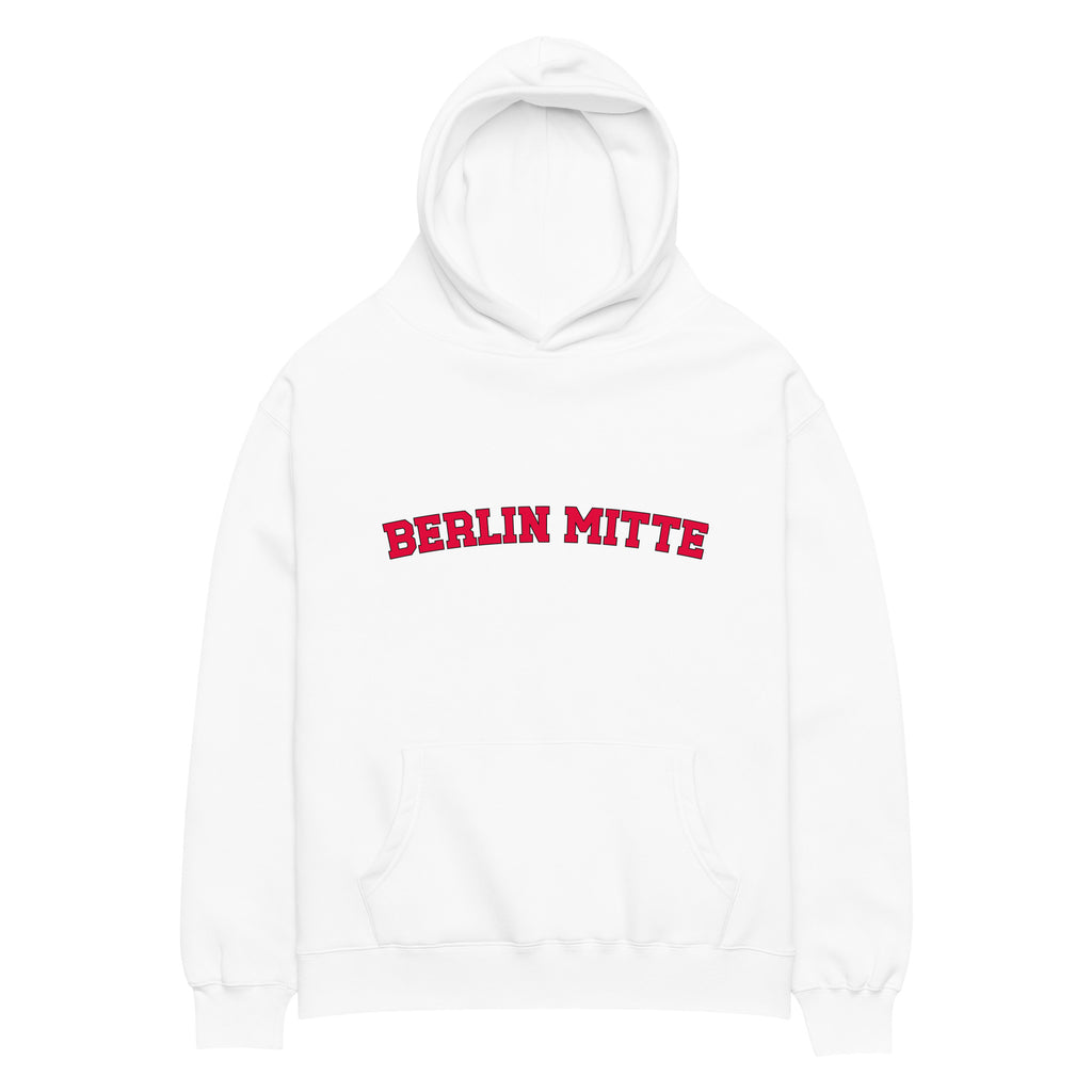 Berlin Mitte Oversized-Hoodie, Weiß, Vorderansicht