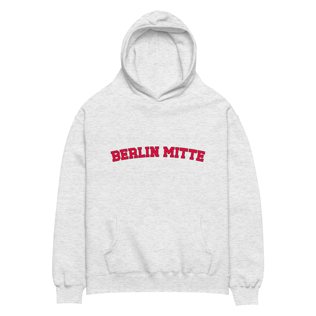 Berlin Mitte Oversized-Hoodie, White Heather, Vorderansicht