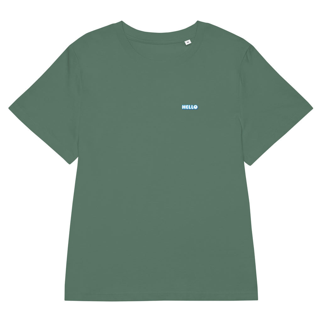 Hello-T-Shirt mit Streetwear-Schriftzug, Green Bay, Vorderansicht