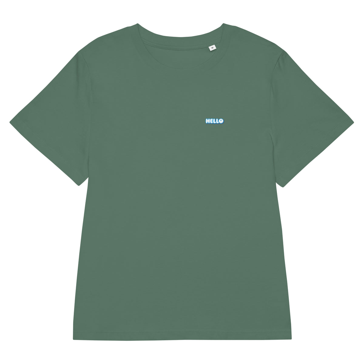 Hello-T-Shirt mit Streetwear-Schriftzug, Green Bay, Vorderansicht